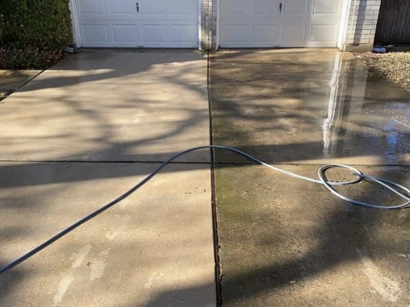 Concrete Cleaning before and after